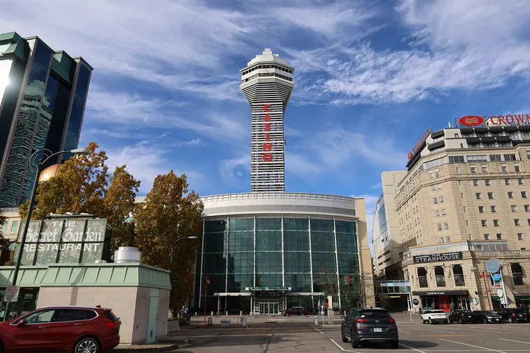 Casino Niagara entrance and tower on Falls Avenue